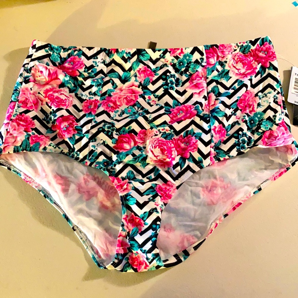 Torrid high waisted swim bottoms